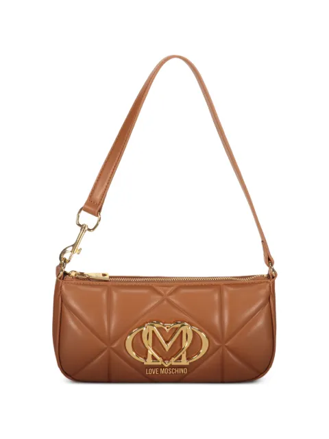 Love Moschino metallic logo shoulder bag Neutrals JC4111PP1OLC0