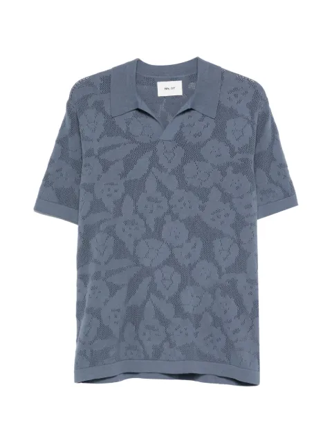 NN07 Ryan floral openwork T-shirt Blue 2610000040