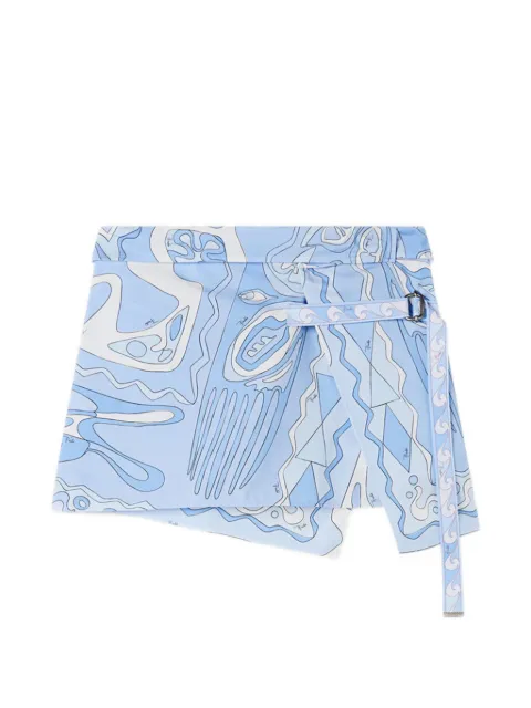 PUCCI Angoli-print strapless top Blue 6HRV406H788