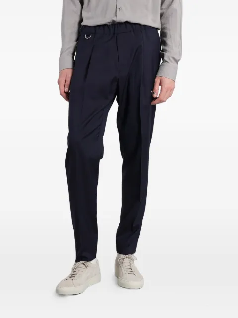 Low Brand Tokyo pleated-detail trousers Blue LP26011