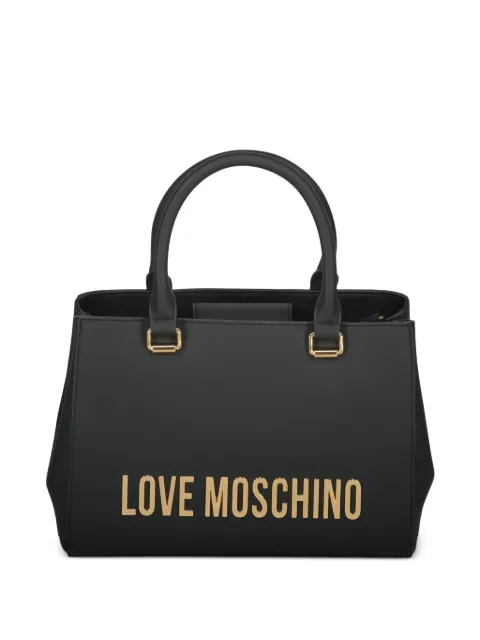 Love Moschino logo lettering rigid tote bag Black JC4022PP1OKD0