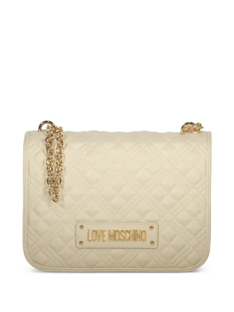 Love Moschino logo-detail quilted chain-strap handbag Neutrals JC4000PP1OLA0