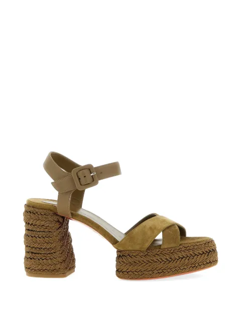 Christian Louboutin crossed bands braided espadrilles Green 1240839Z092