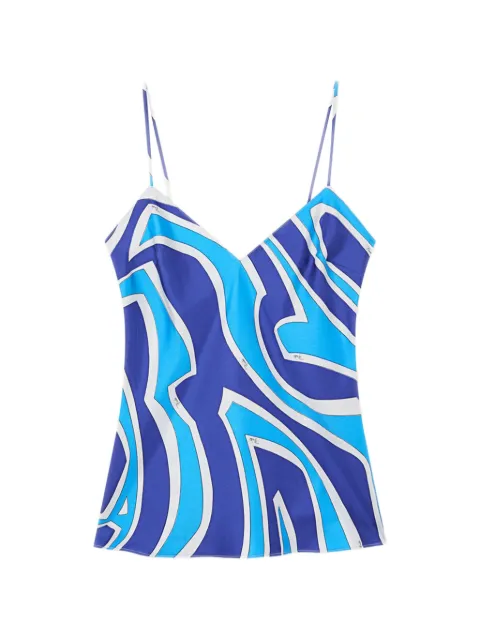 PUCCI Labirinto print camisole top Blue 6HRM056H741037