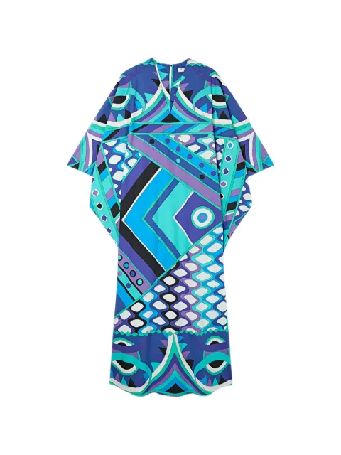 PUCCI Vivara print popeline kaftan Blue 6HRL256H848