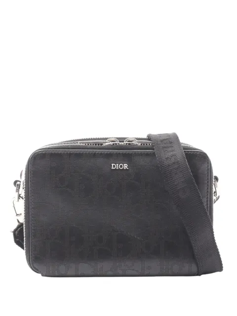 Christian Dior Pre-Owned 2010-2025 Perforated Oblique Calfskin Galaxy crossbody bag Black GYCPFZQ7Y7B5VEFO