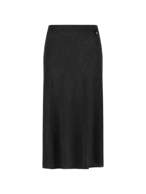 Herno ribbed midi skirt Black GN000107D76091