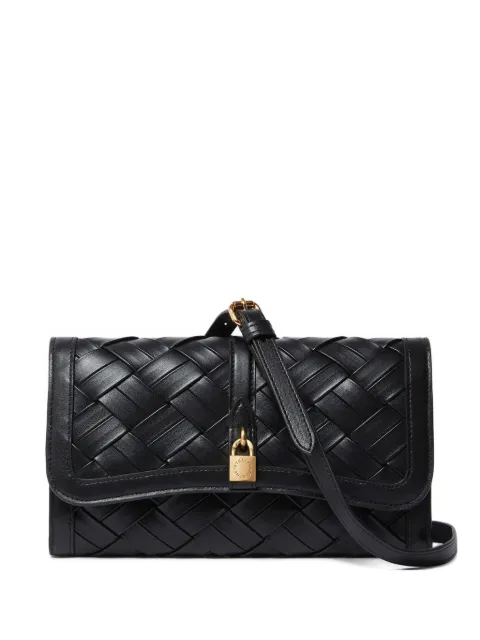 Stella McCartney Ryder woven wallet with strap Black 7P0083WP0565