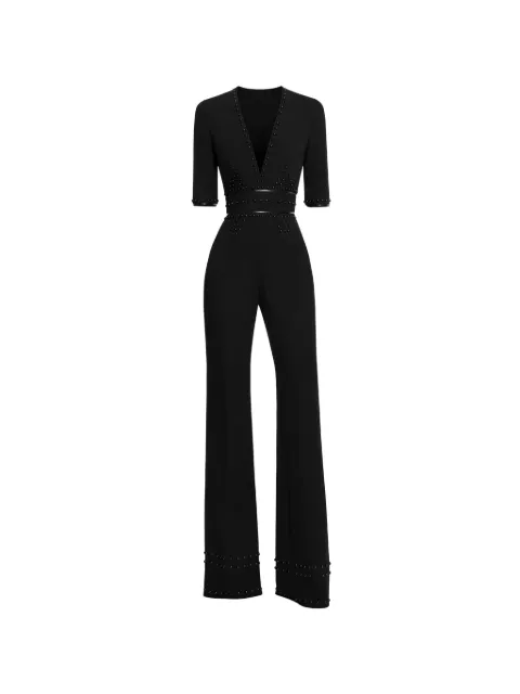 Elie Saab stud-embellishment jumpsuit Black JU111EF25WOL03
