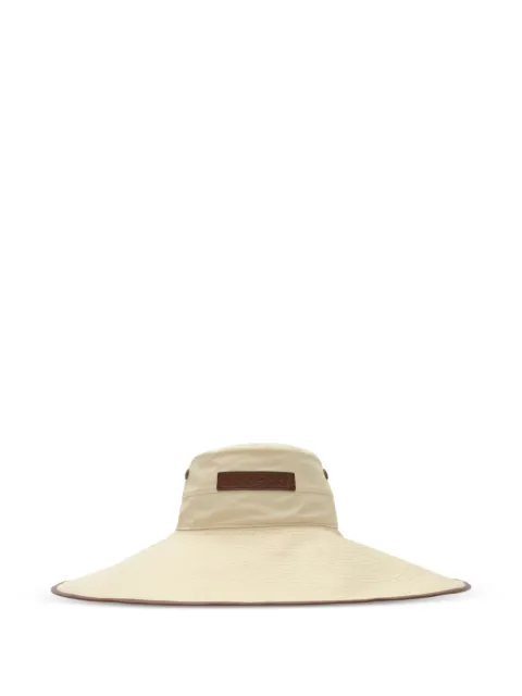 Burberry logo gabardine sun hat Neutrals 8122677