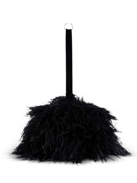 Ann Demeulemeester Iza feather clutch bag Black B0014169LT107