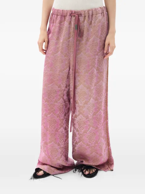 Ann Demeulemeester Sofi damask-jacquard trousers Pink B0014017FA730