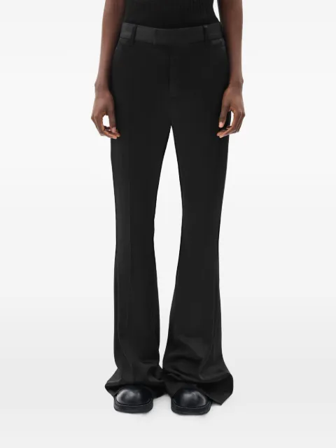 Ann Demeulemeester Adri satin flared trousers Black B0013773FA647