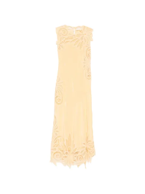 Ulla Johnson Idra lace-detail midi dress Yellow SP260118