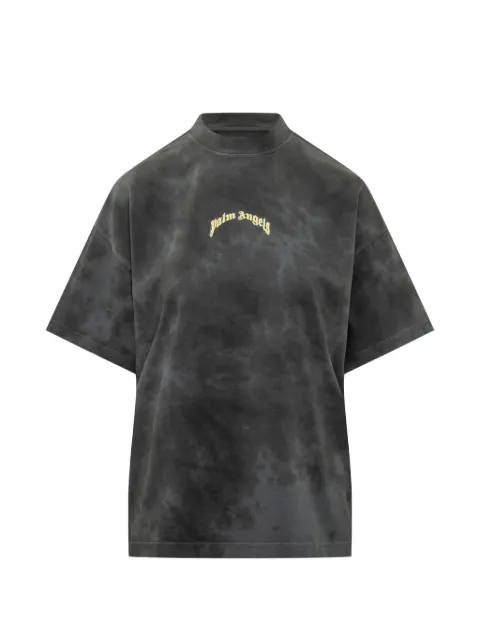 Palm Angels palm-print acid-wash T-shirt Grey PWAA07BS26JER0091084