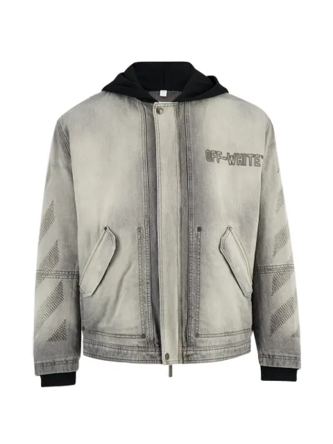 Off-White hooded denim jacket Grey 44MYE09MS26D002020