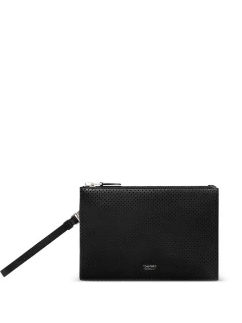 TOM FORD perforated clutch bag Black H0742ICL120Y