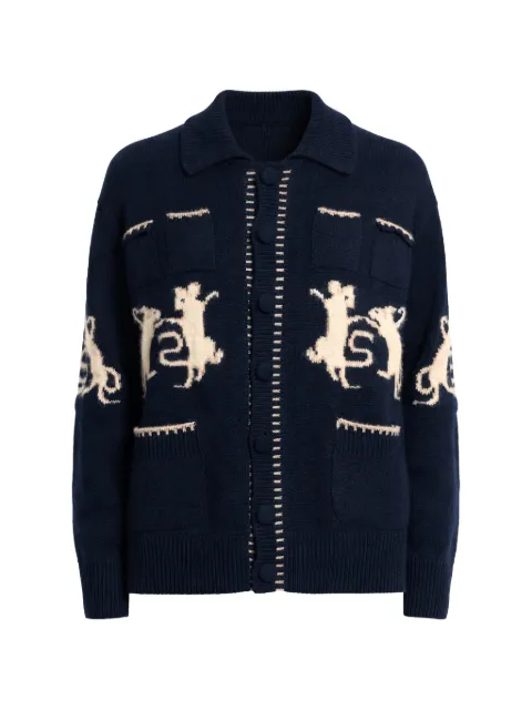 Baziszt Mice cardigan Blue BZSS26CA01393