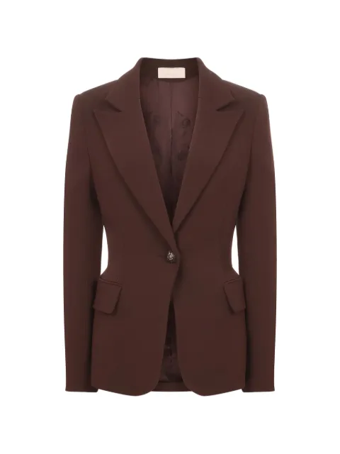 Elie Saab single-breasted blazer Brown J0003NF25CD023