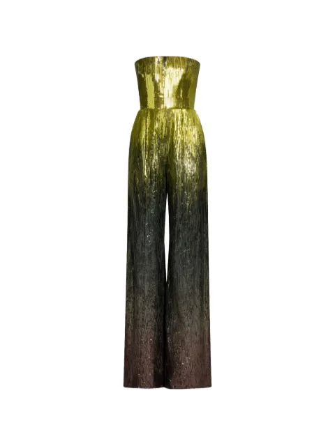 Elie Saab strapless sequin jumpsuit Green JU126NF25YA048