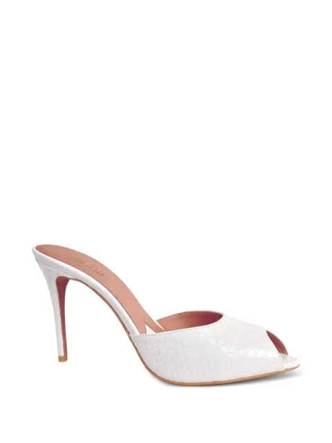 Paris Texas Vera crocodile-effect open-toe heeled sandals White PX1844