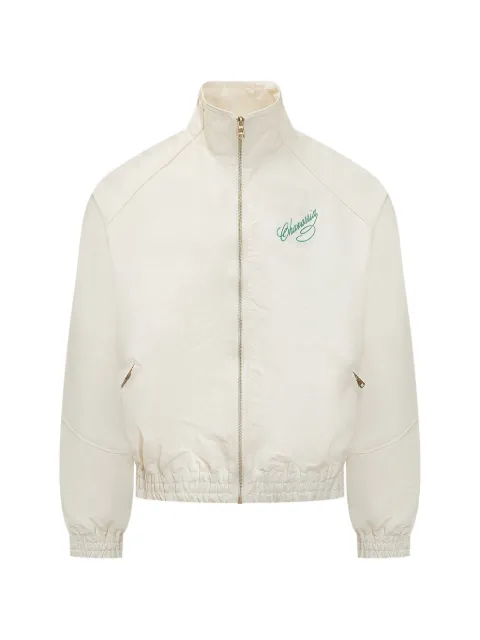 Willy Chavarria Ruff Rider embroidery-logo bomber jacket White WCJKT0066