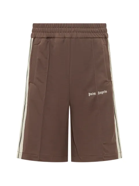 Palm Angels logo-print shorts Brown PMCL009S26FAB001