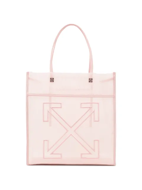 Off-White Market Arrows mesh tote bag Pink OWNA23FS26FAB0013C3C