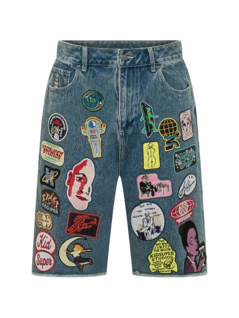 KidSuper logo-patch shorts Blue SS26SHRT01