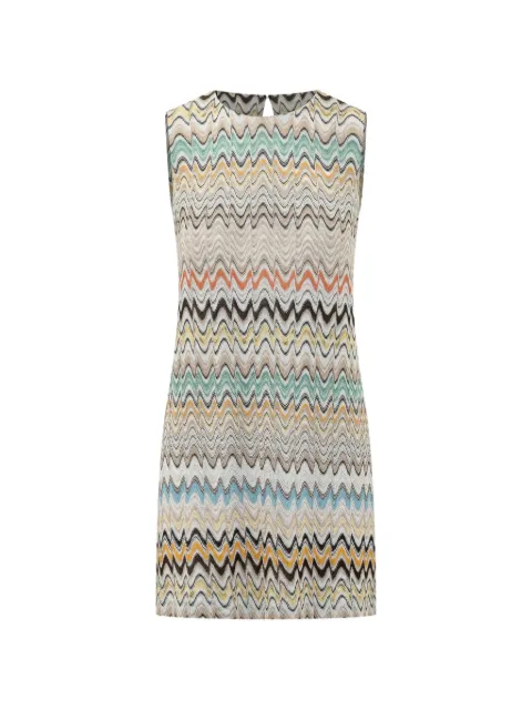 Missoni zigzag-knit sleeveless mini dress Neutrals DS26SG2ABR015B
