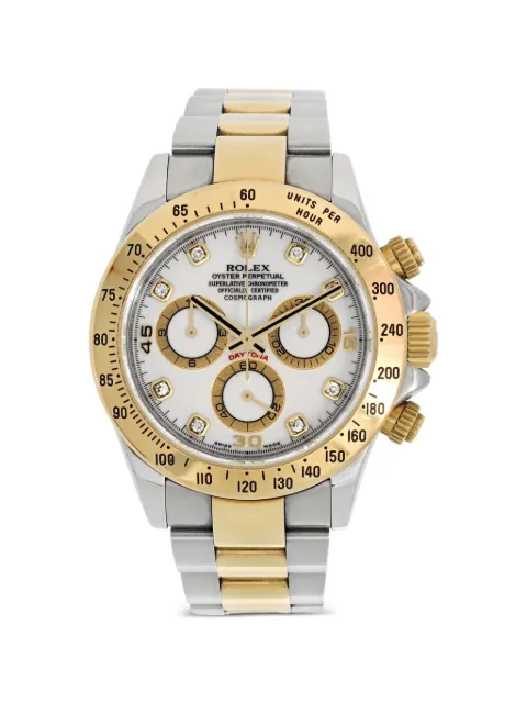 Rolex Steel Diamond 40mm Daytona watch White 116523