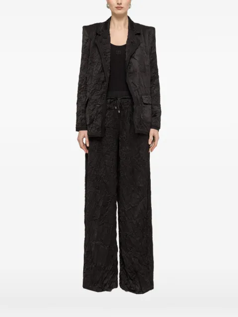 NISSA crinkle-effect blazer Black S16572