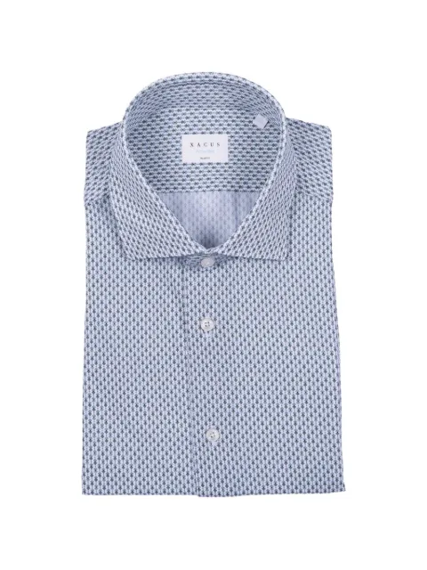 Xacus geometric-print shirt White ACT558ML21632