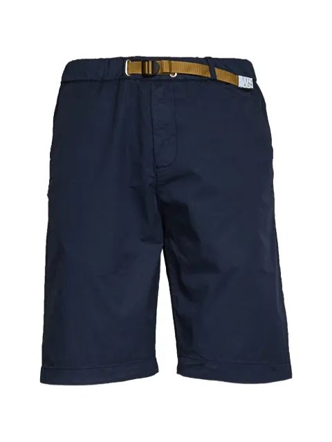 White Sand drawstring belted cotton bermuda shorts Blue 26SU5117