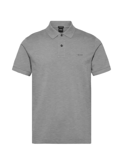 BOSS Pallas cotton-piqué polo shirt Grey 50553564