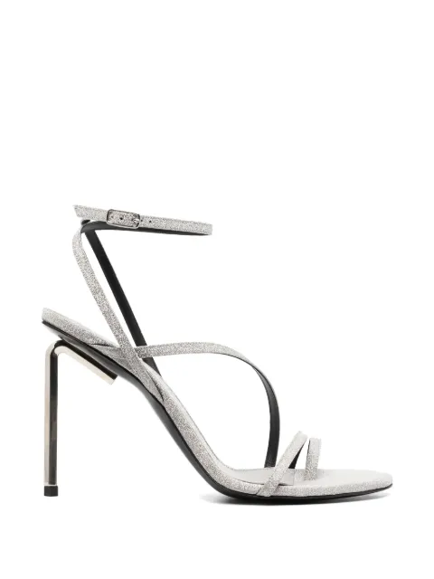 Off-White glitter heeled sandals Silver OWIH022T22MAT0027200