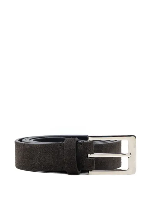 Brioni suede buckle belt Brown OBMC0LOD737