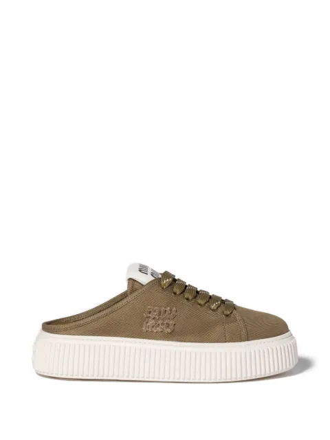 Miu Miu denim sneaker mules Green 5E390EF0053ARS