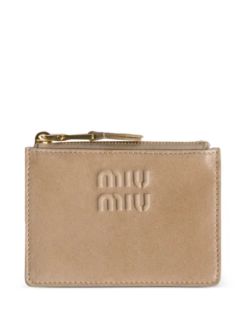 Miu Miu nappa leather card holder Neutrals 5MC093AEFX