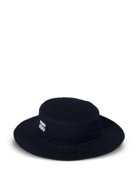 Miu Miu Drill hat Blue 5HC511ADXI