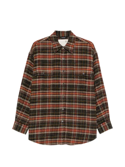 R13 plaid buttoned shirt Black R13WR415