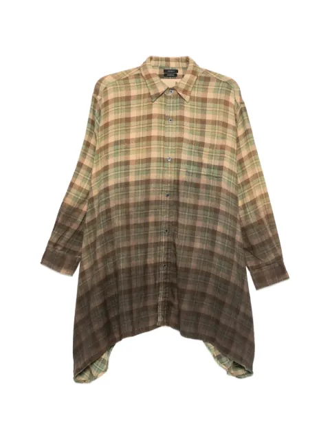 R13 plaid-patterned draped shirt Neutrals R13WR416R864B