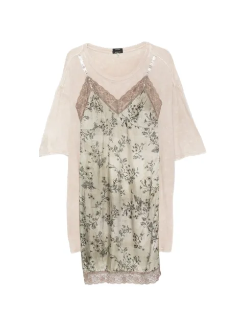 R13 floral-print lace-trim mini dress Neutrals R13WK366001CK