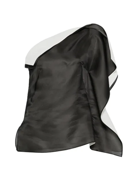 Róhe sculptural double-layered top Black 42020161