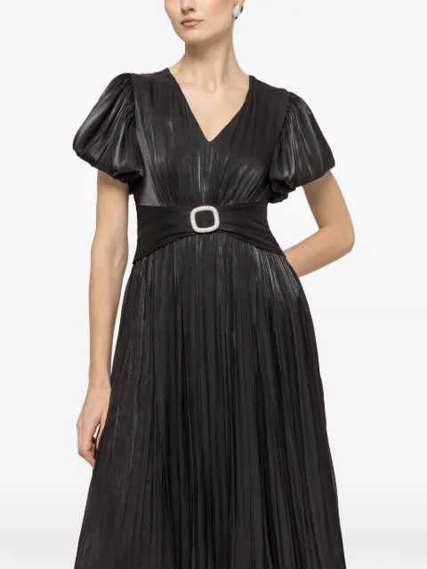 NISSA crystal detail midi dress Black RS16029