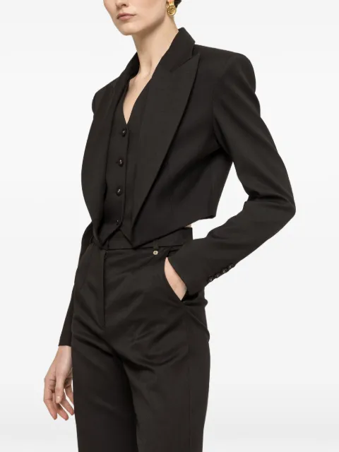 NISSA cropped blazer Black S16425BLACK
