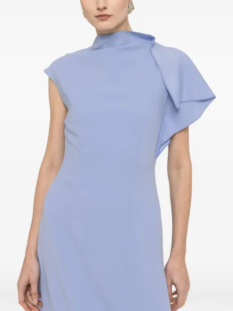 NISSA A-line ruffled midi dress Blue RC16472