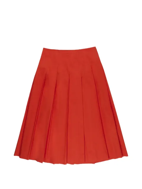 Incotex pleated midi skirt Orange 101949D6594