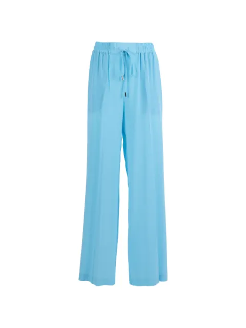 Ermanno Scervino drawstring silk trousers Blue D48EP053E61