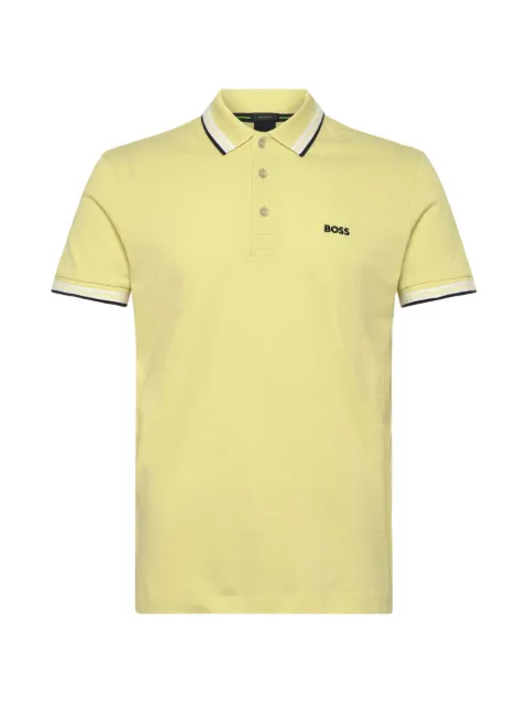 BOSS Paddy cotton-piqué polo shirt Yellow 50469055